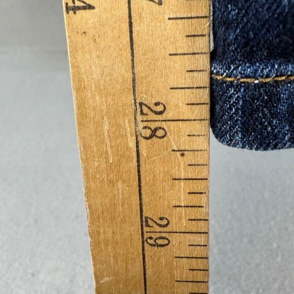 Lauren Jeans Co Women's Jeans 14P Dark Blue Logo Pocket Classic Straight - Picture 12 of 13